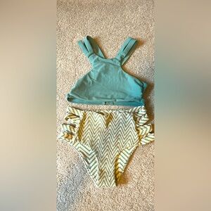 Tori Praver high waisted bikini set Teal/Pink Small-Small Excellent!!!